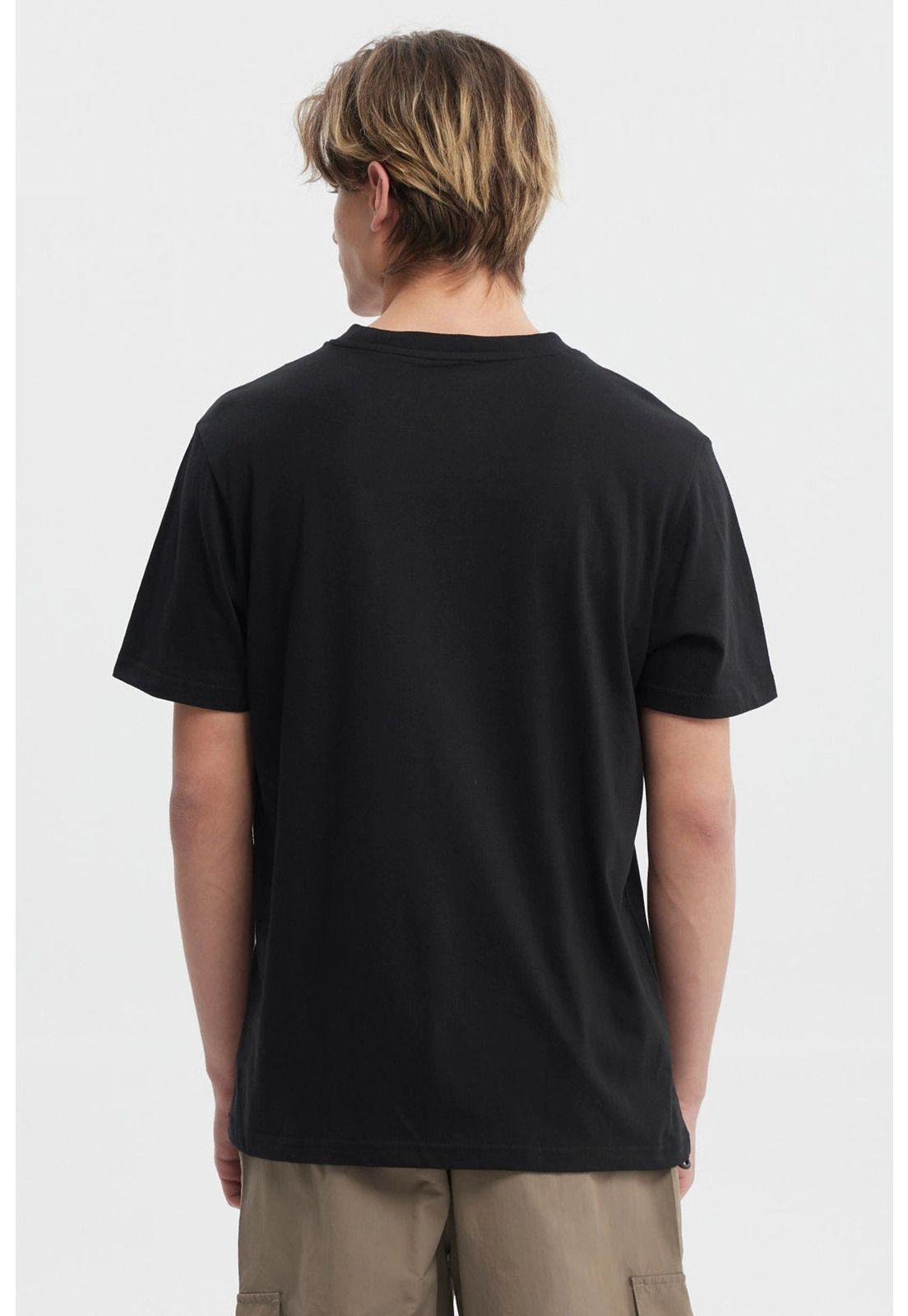 Polera Hombre College Print Negro-2