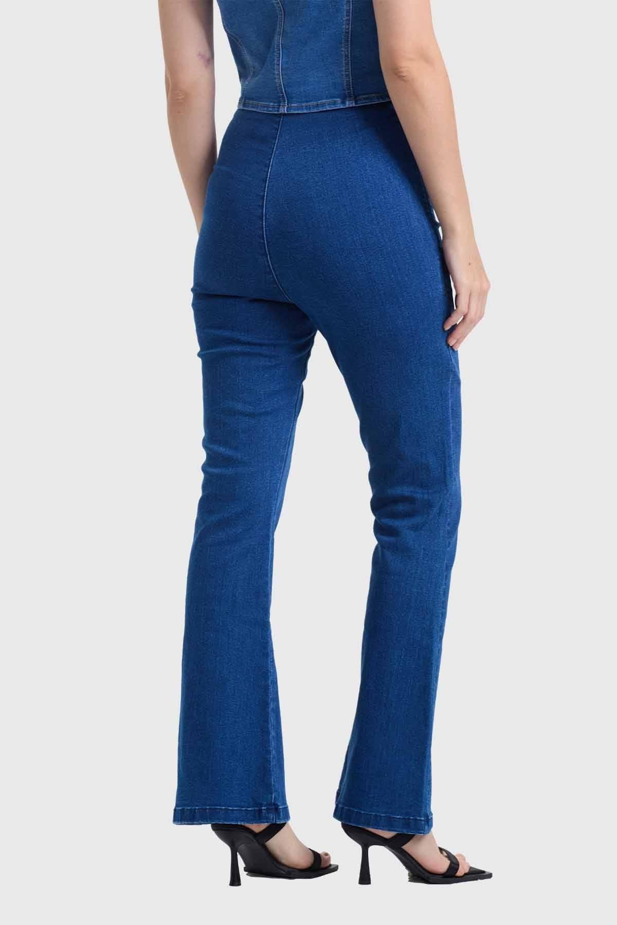 Jeans Mujer Flare Jeggins Azul-1