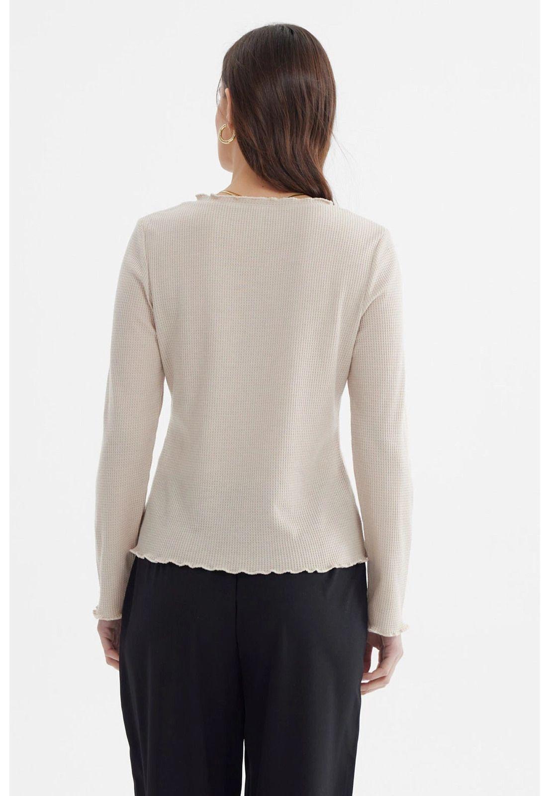 Polera Mujer Basta Rule Asimétrica Beige-2