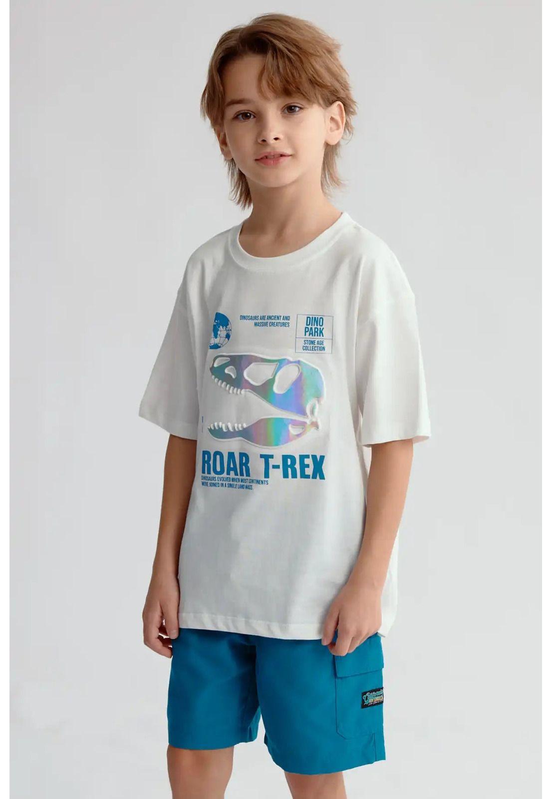 Polera Niño Print 3D Crudo-1