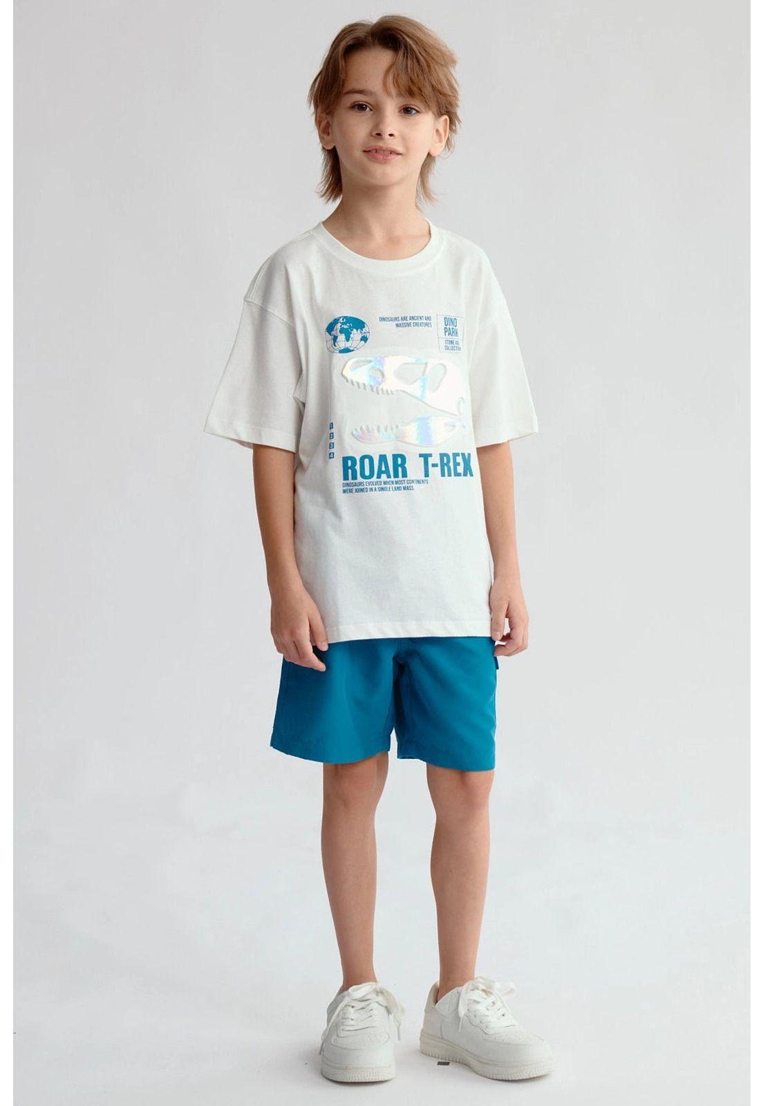 Polera Niño Print 3D Crudo-3