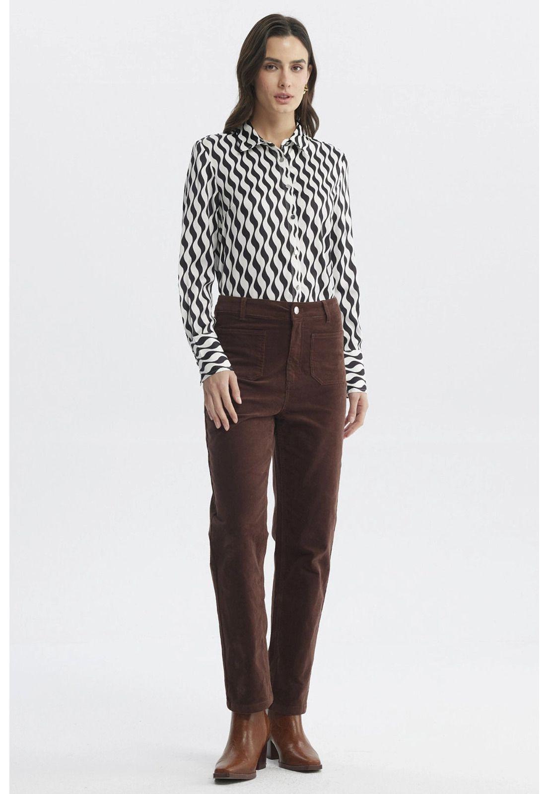 Blusa Mujer Cuello Camisero Blanco-3