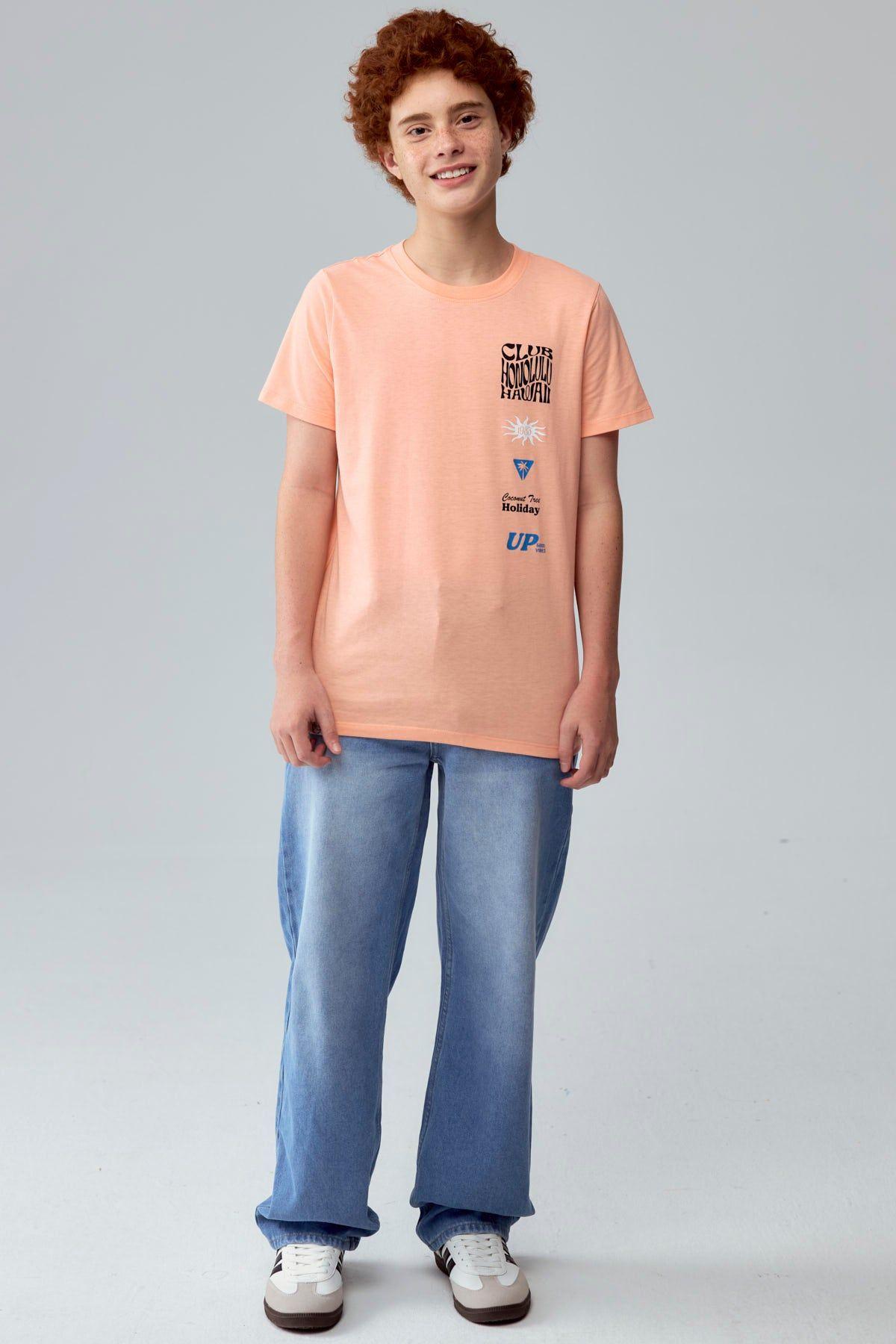 Polera Niño Print Coral-3