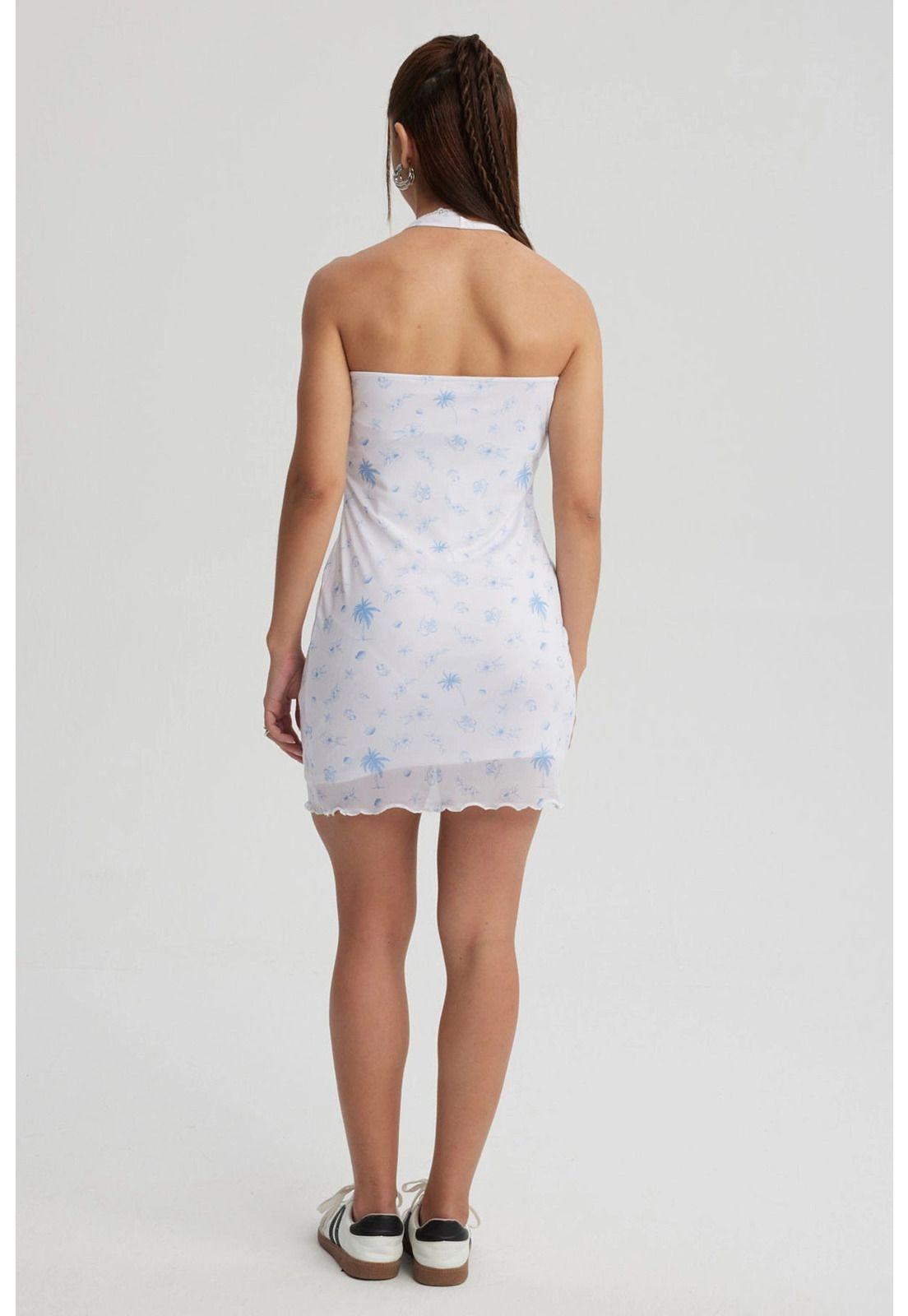 Vestido Mujer Corto Blanco - ll-2