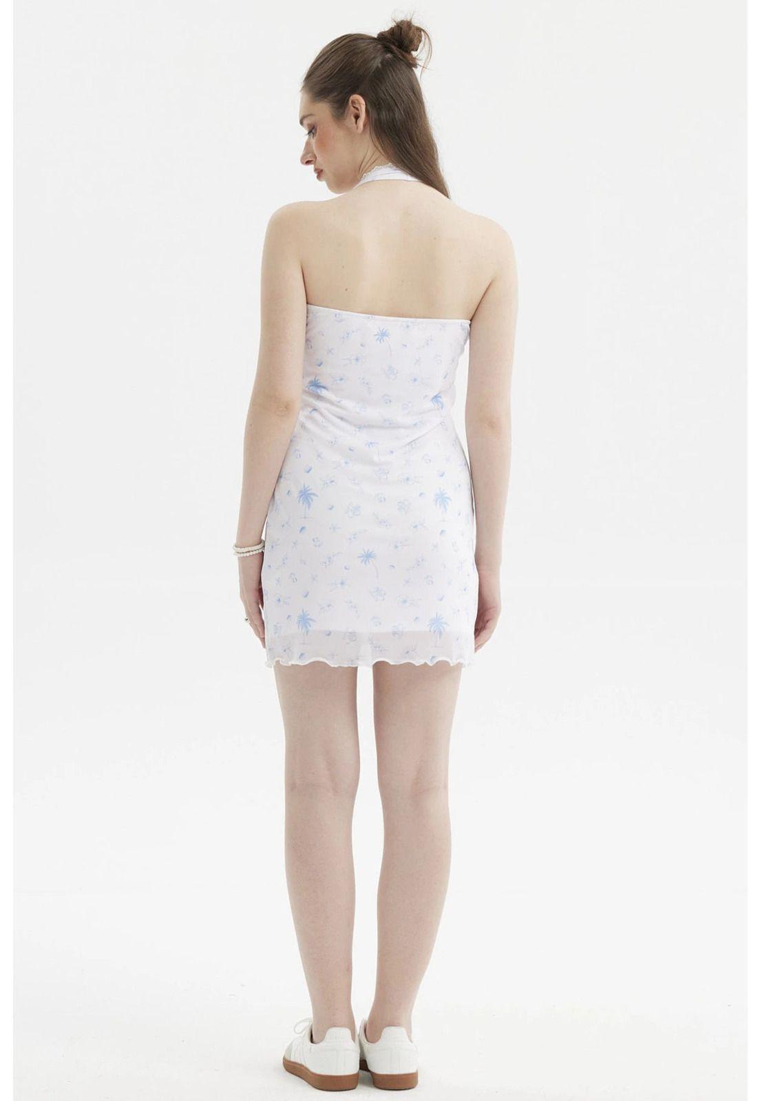 Vestido Mujer Corto Blanco - ll-5