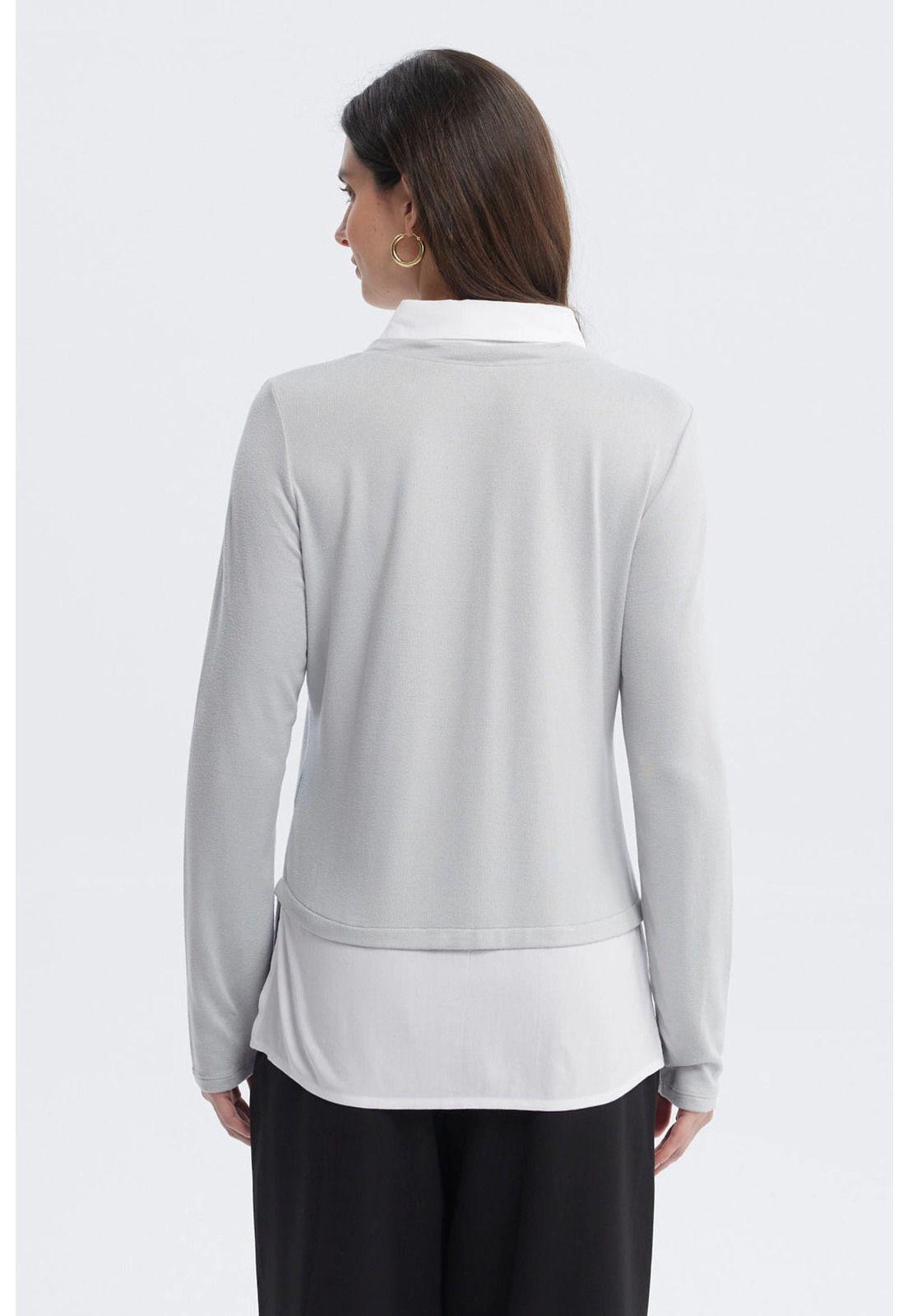 Sweater Mujer Casual Gris-2