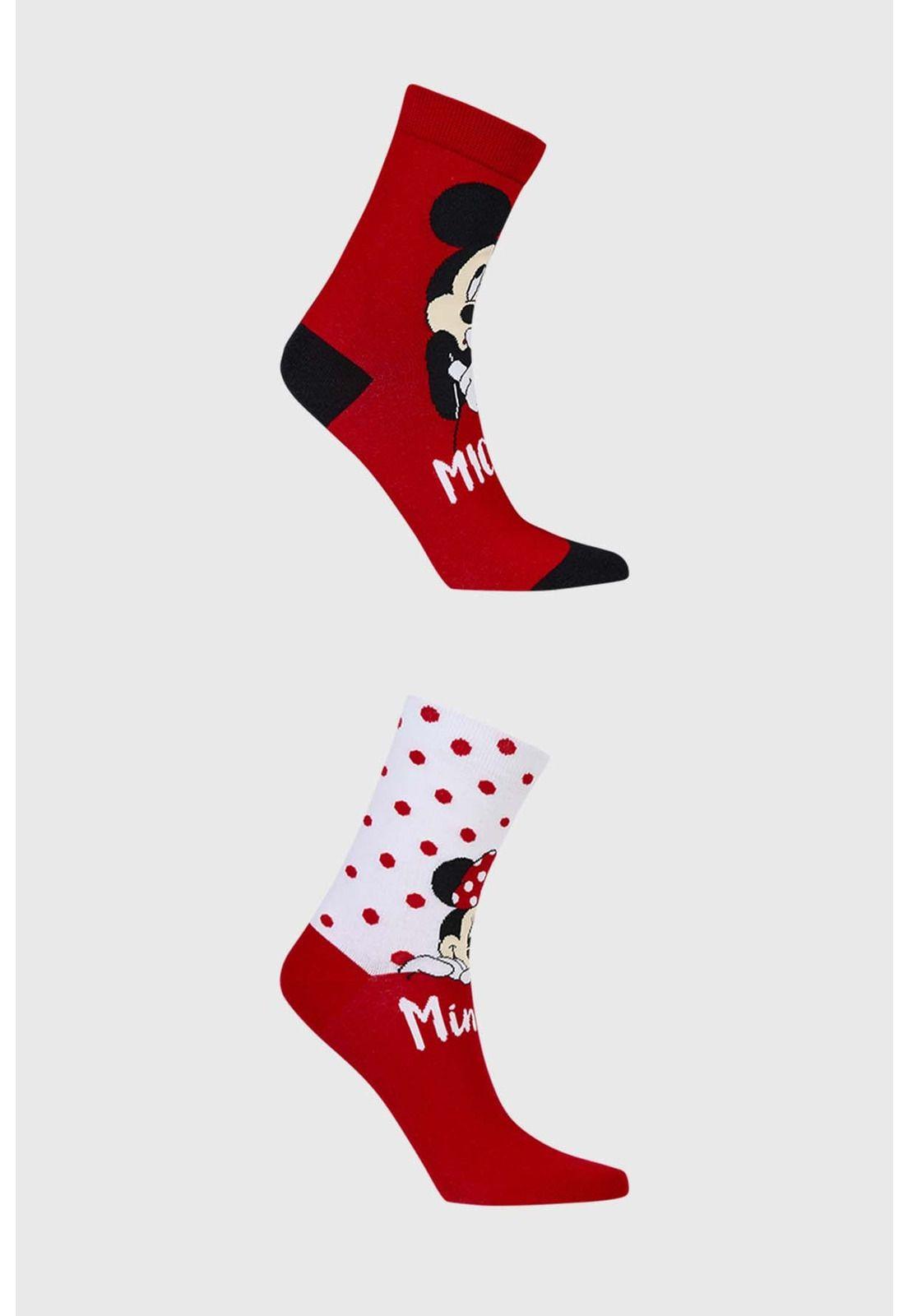 Calcetín De Vestir Mujer Minnie Y Sus Amigos Rojo-0