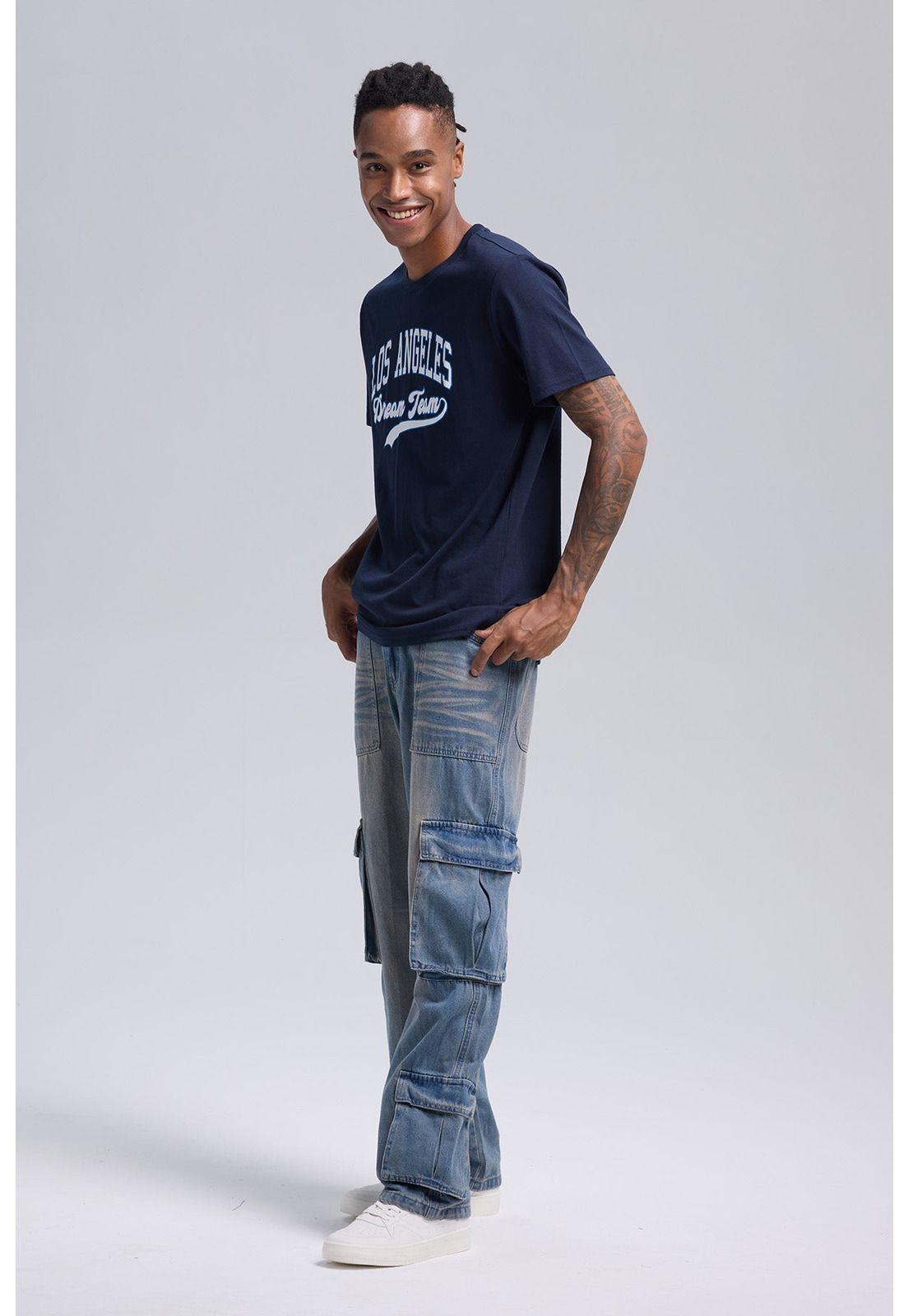Jeans Hombre Cargo Lavado Azul Retro-3