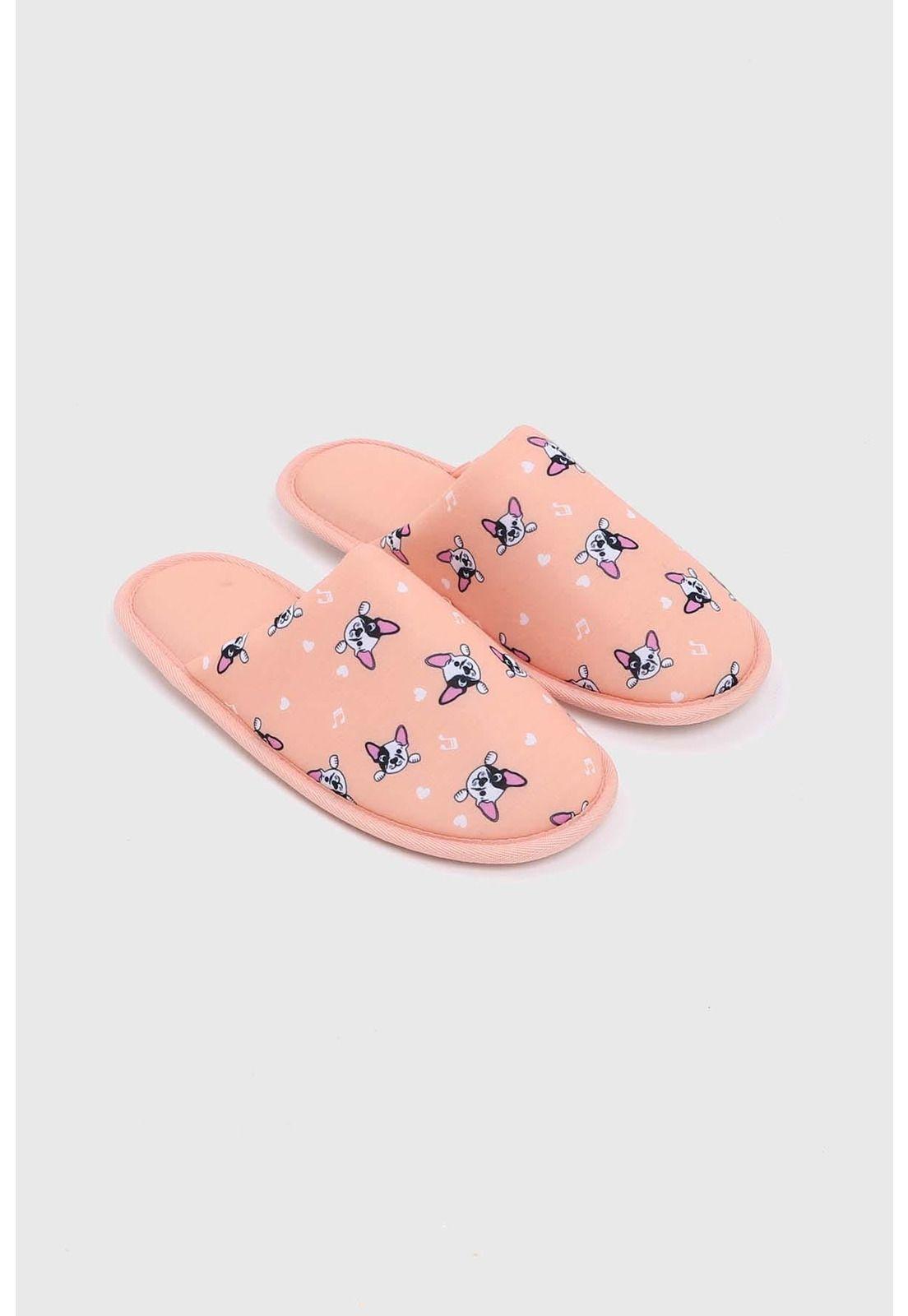 Pantufla Mujer Estampada Coral-1