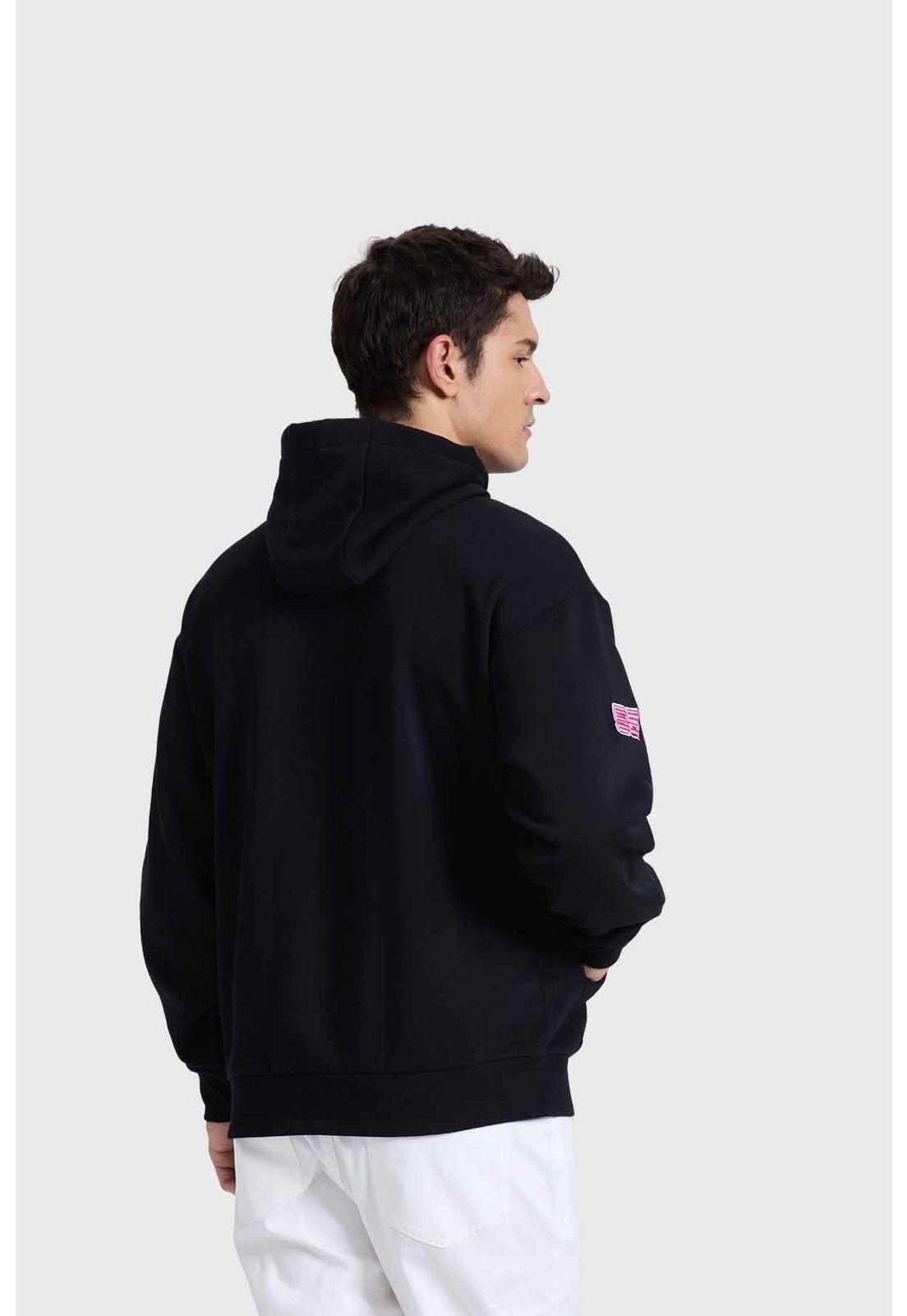 Polerón Hombre Hoodie Racing Negro-2