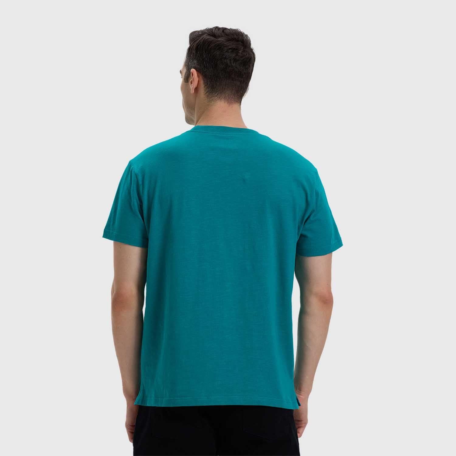 Polera Hombre Con Bolsillo Turquesa-2