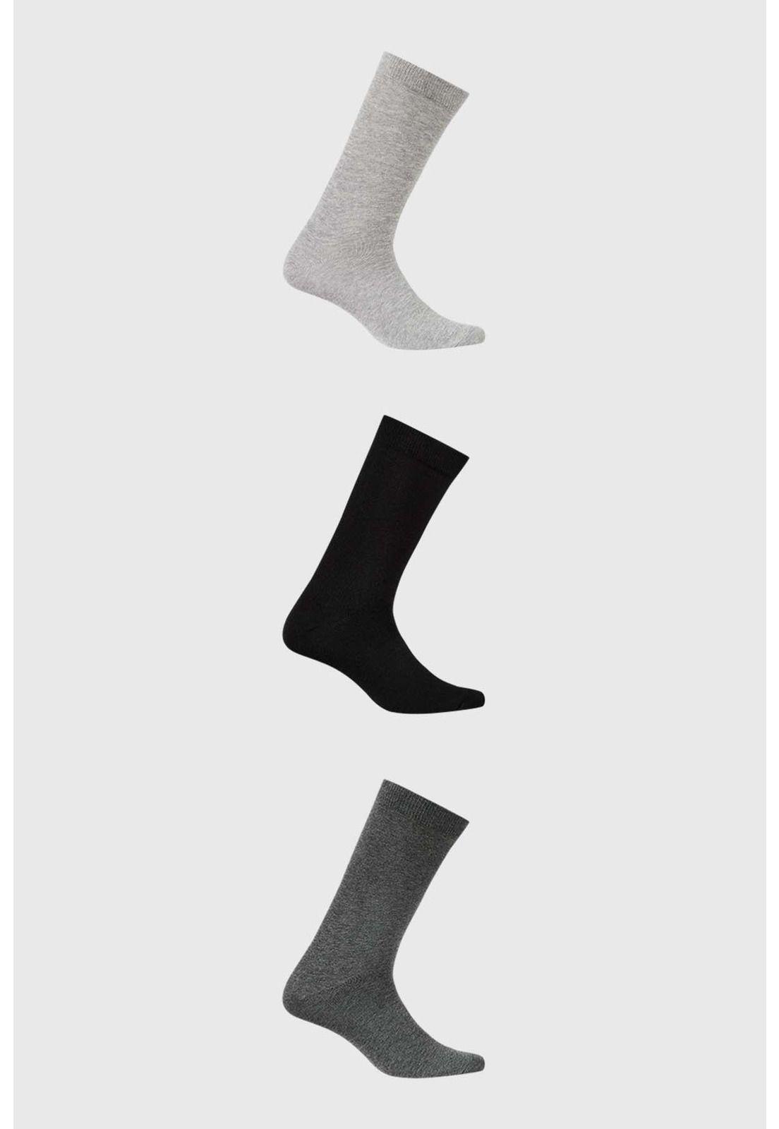 Calcetín Hombre Tripack Gris - Vl-0
