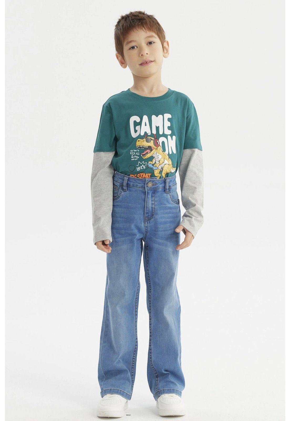 Jeans Niño Básico Azul - V-3