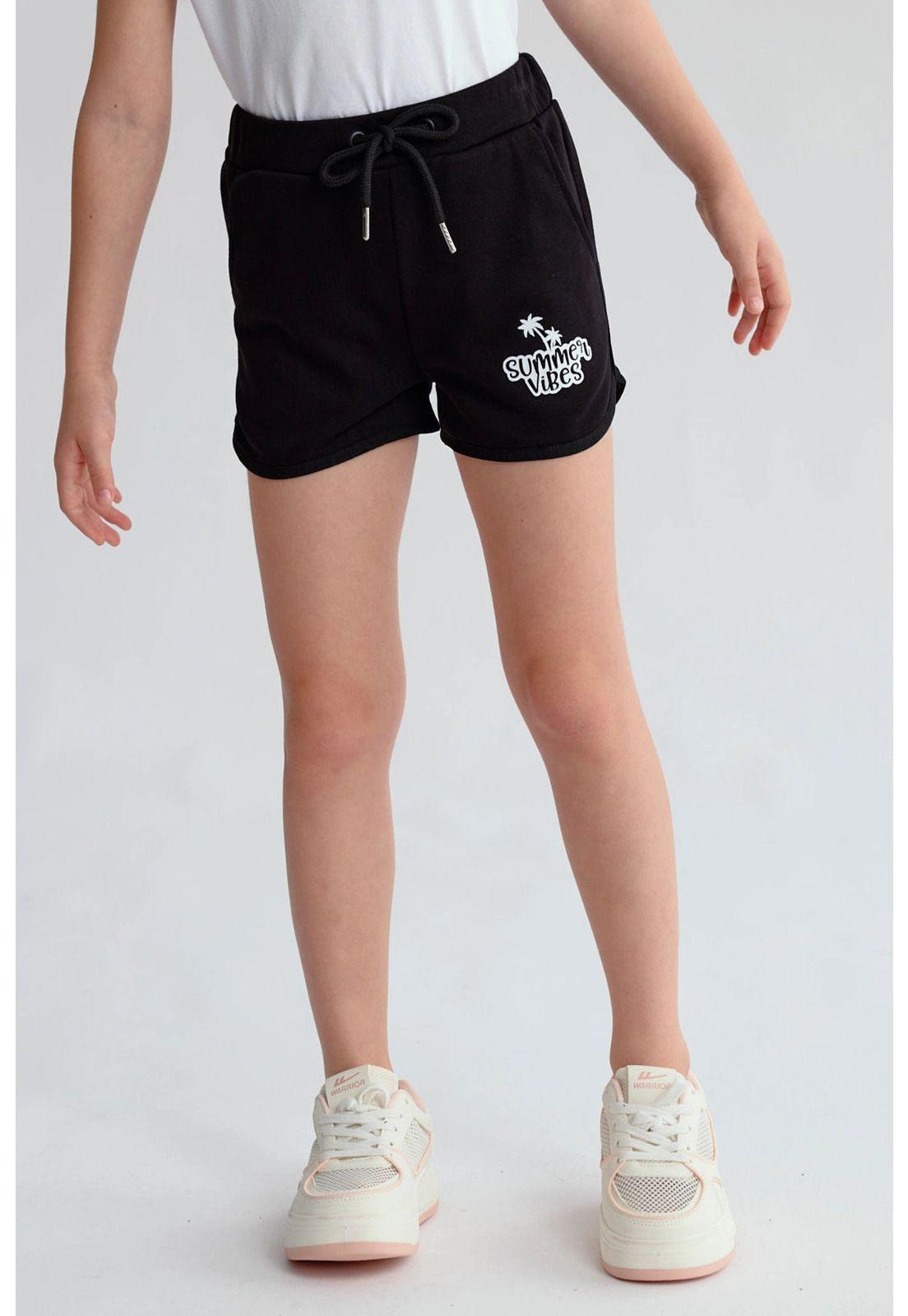 Short Niña Mini Print Negro - ll-0