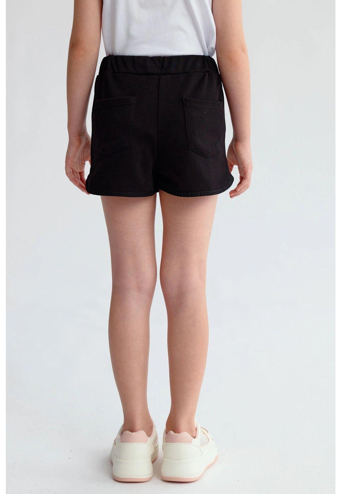 Short Niña Mini Print Negro - ll-2