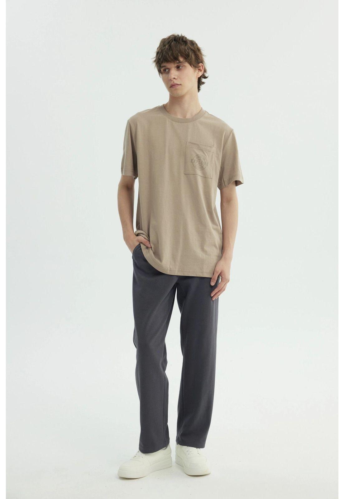 Polera Hombre Regular Kaki - ll-3