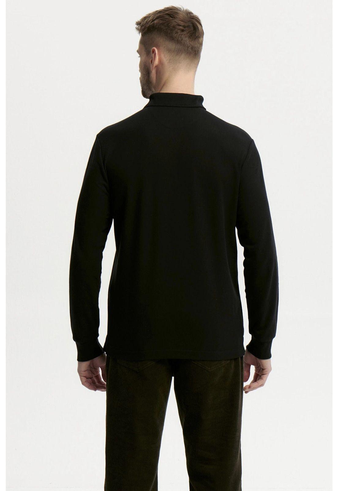 Polera Hombre Pique Básica Negro - V-2