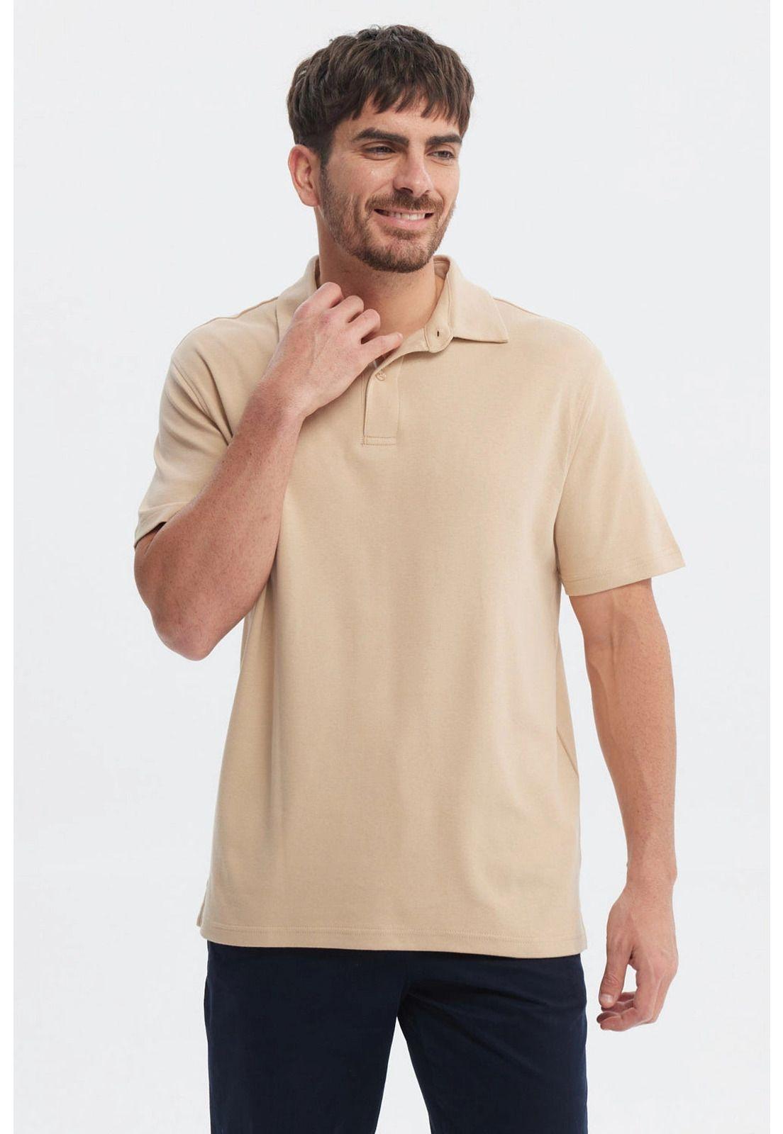 Polera Hombre Polo Lisa Beige-0