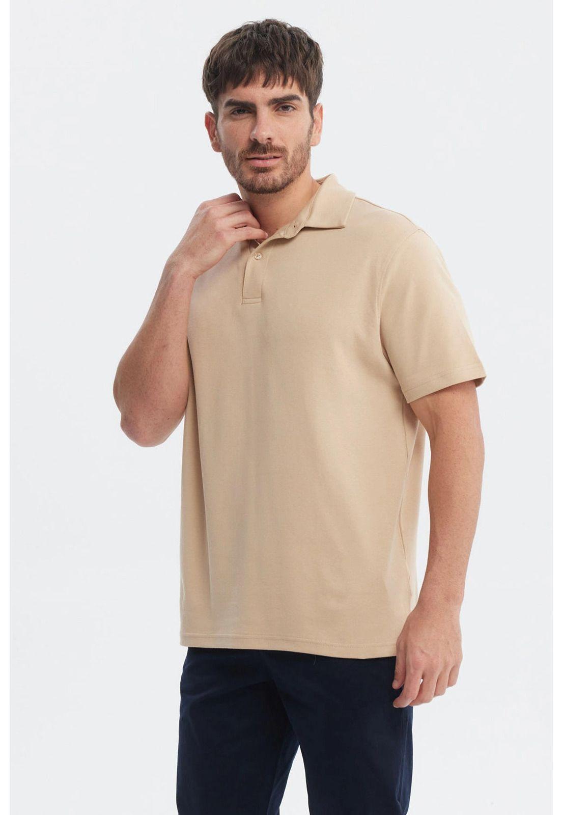 Polera Hombre Polo Lisa Beige-1