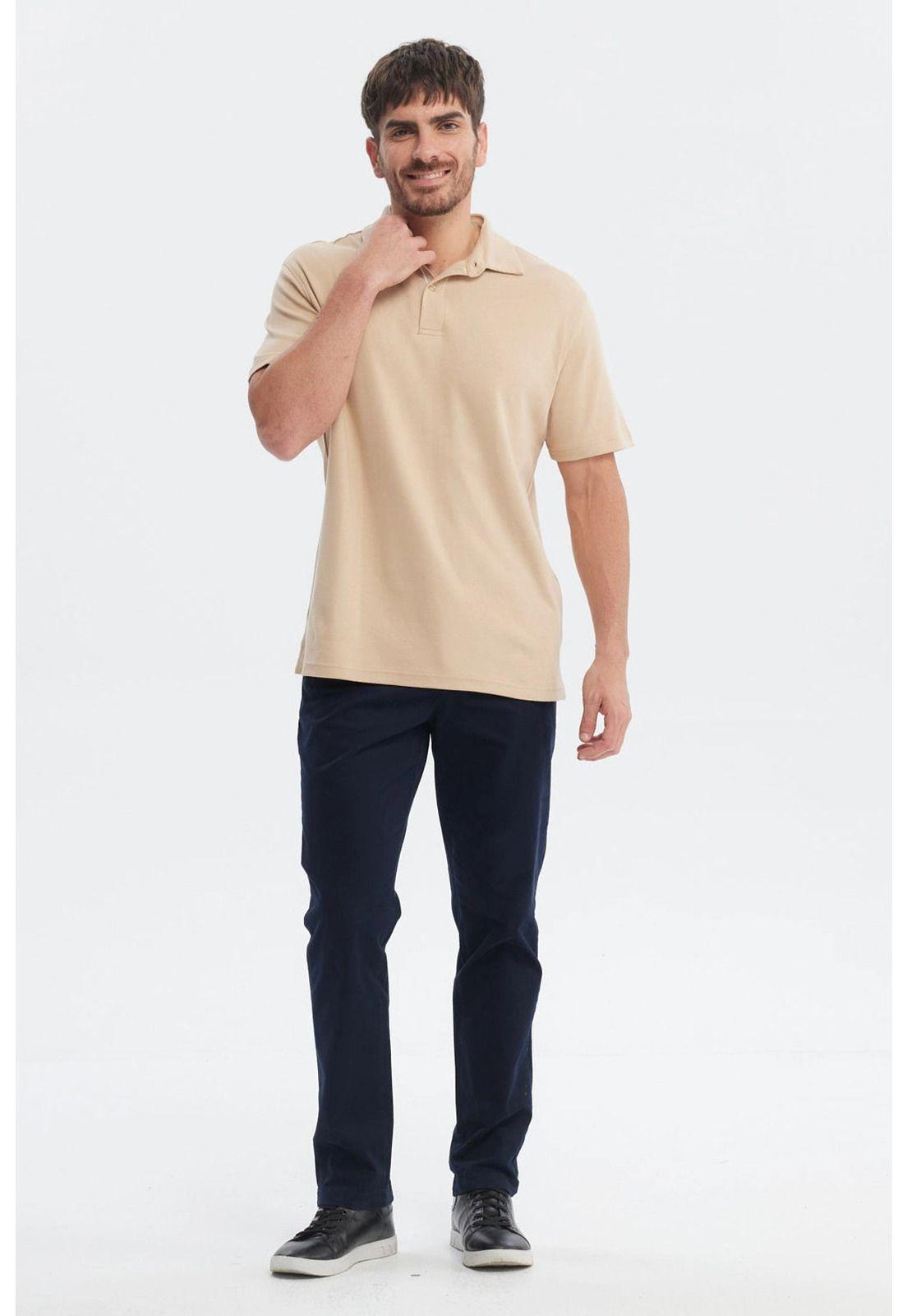 Polera Hombre Polo Lisa Beige-3