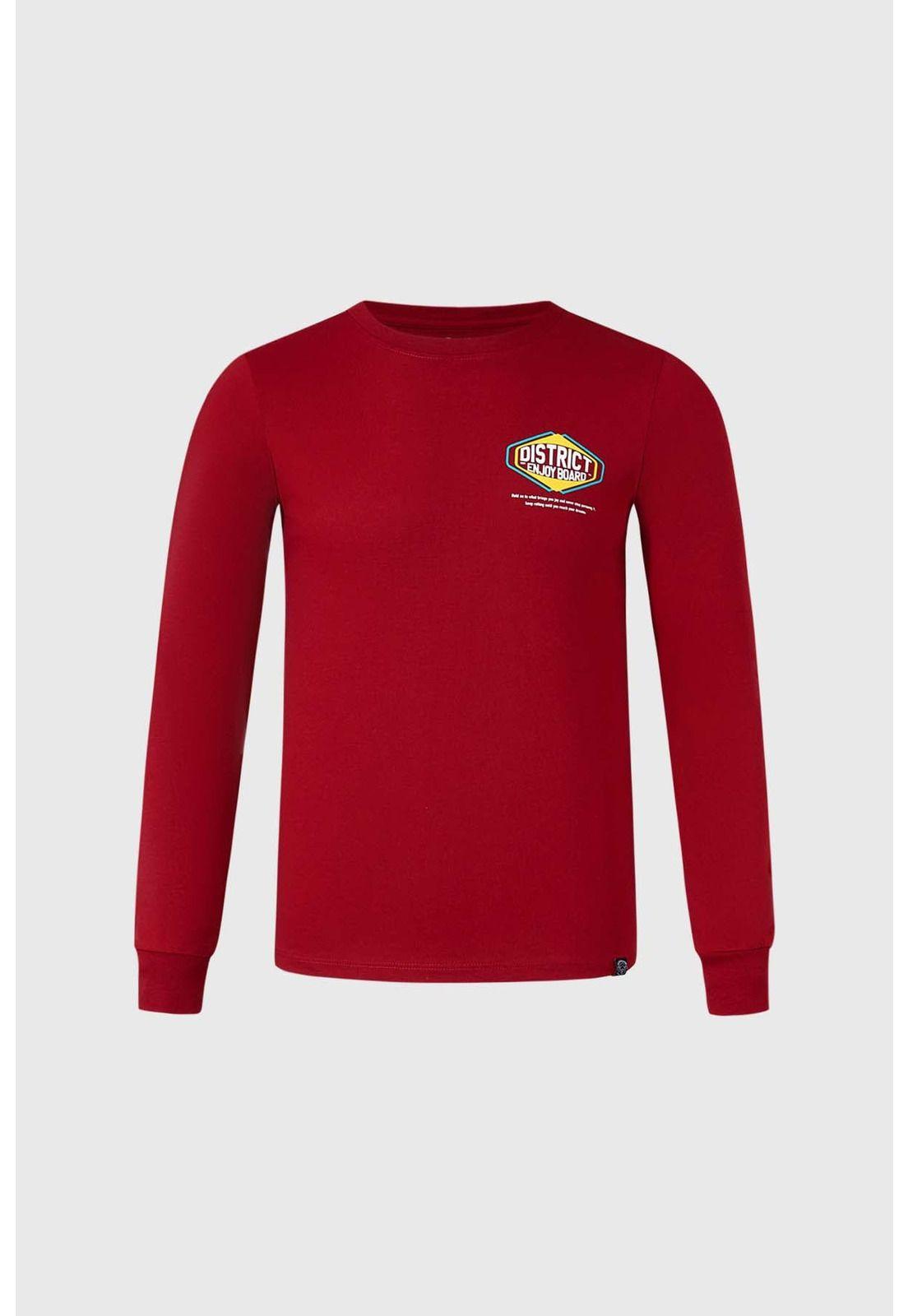 Polera Niño Print Burdeo-0