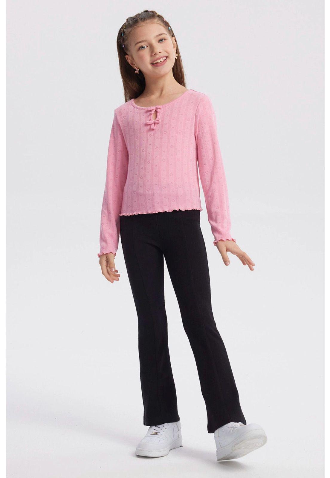 Polera Niña Lazos Rosado-3