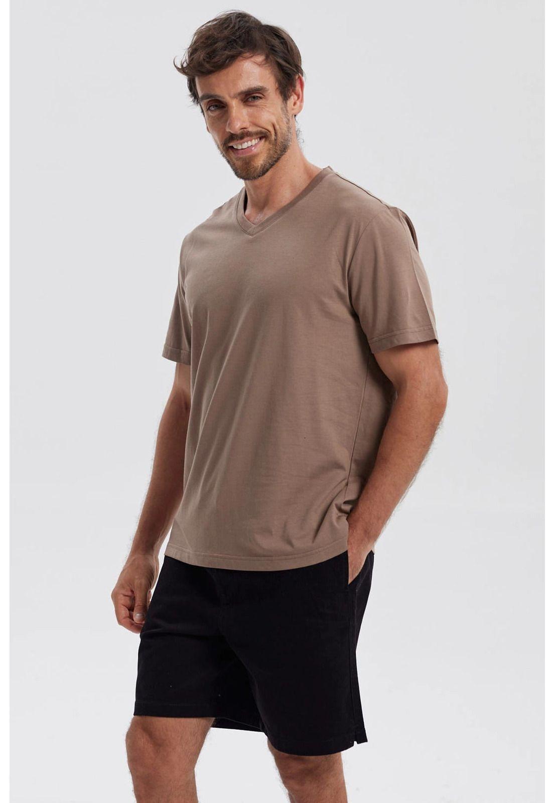 Polera Hombre Básica Café-0