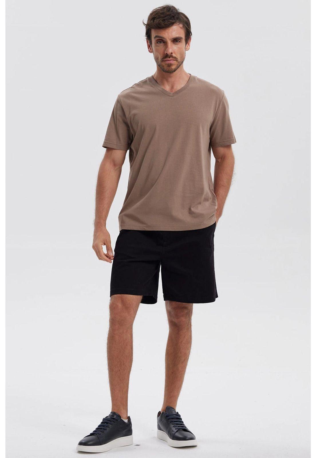 Polera Hombre Básica Café-3