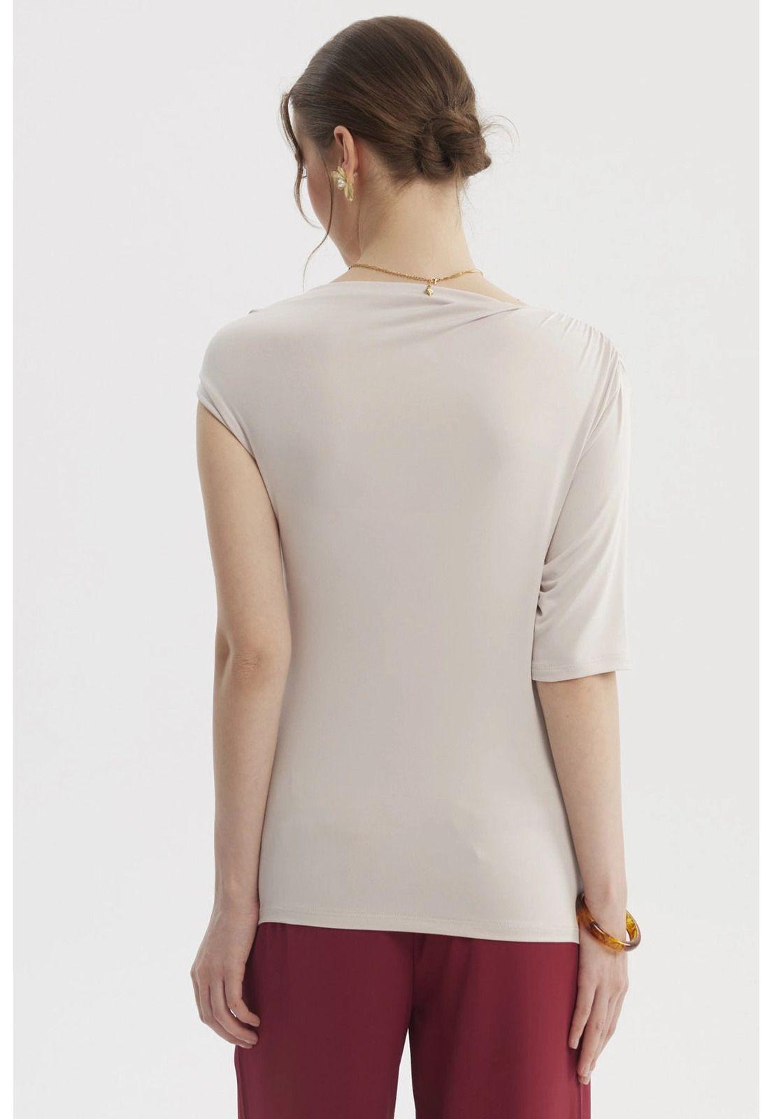 Polera Mujer Asimétrico Arena-2