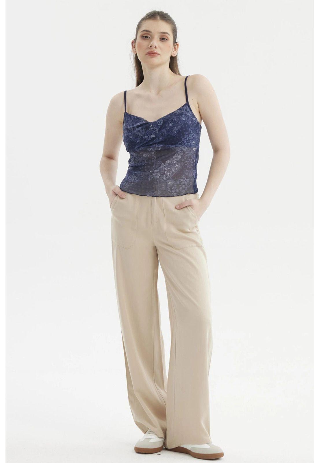 Peto Mujer Diseño En Espalda Azul Oscuro-3