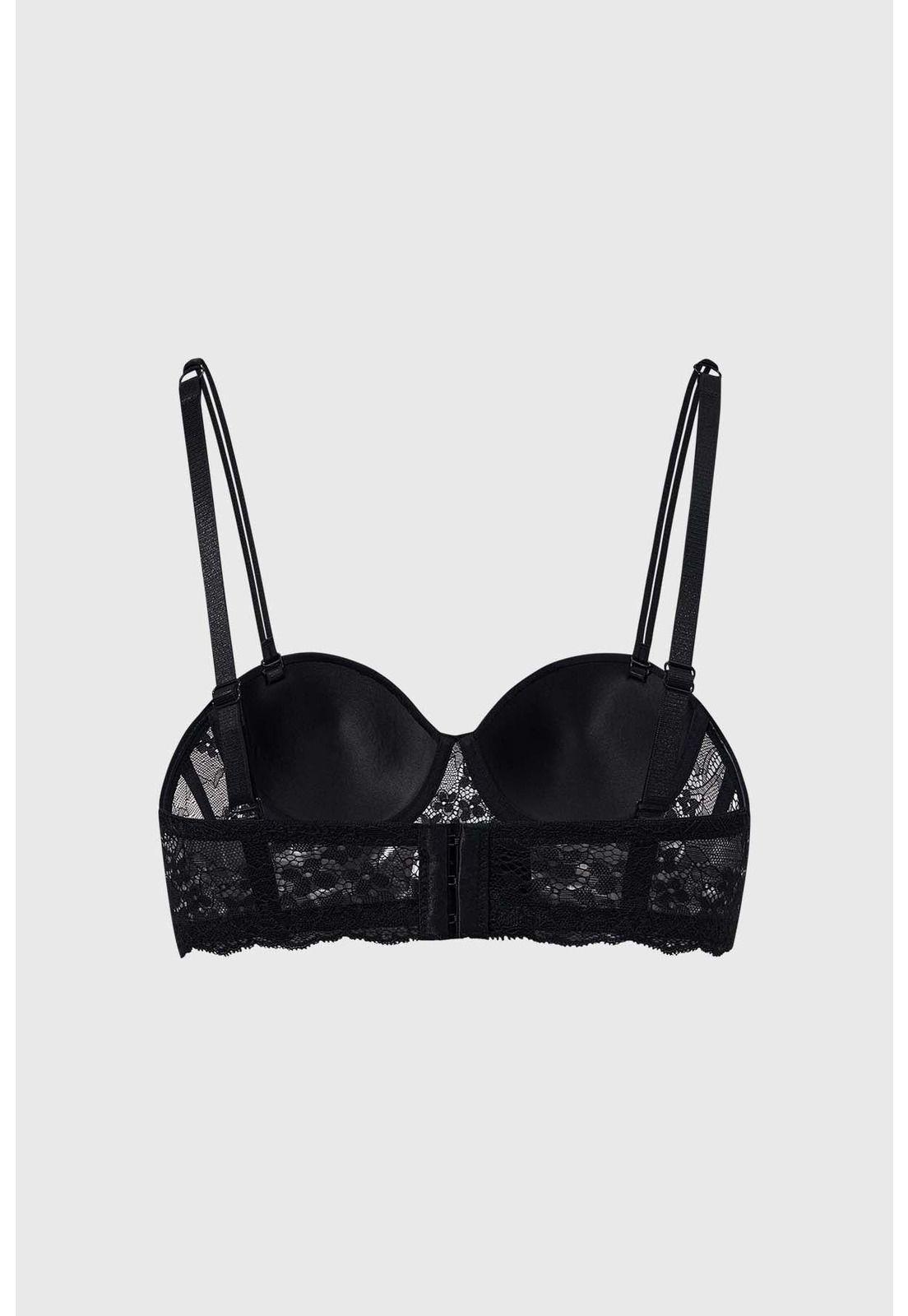 Sostén Mujer Copa Soft Detalle Encaje Negro - lll-1
