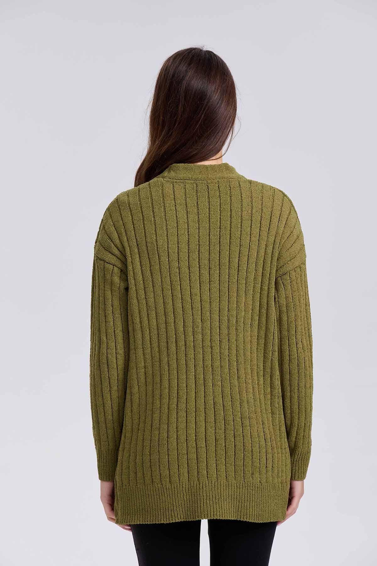 Sweater Mujer Tapado Verde-1