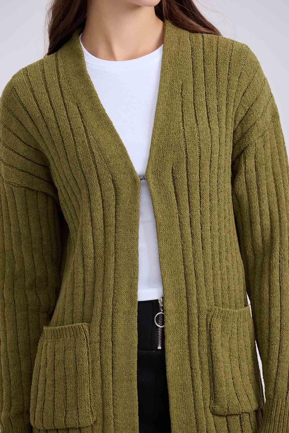 Sweater Mujer Tapado Verde-2