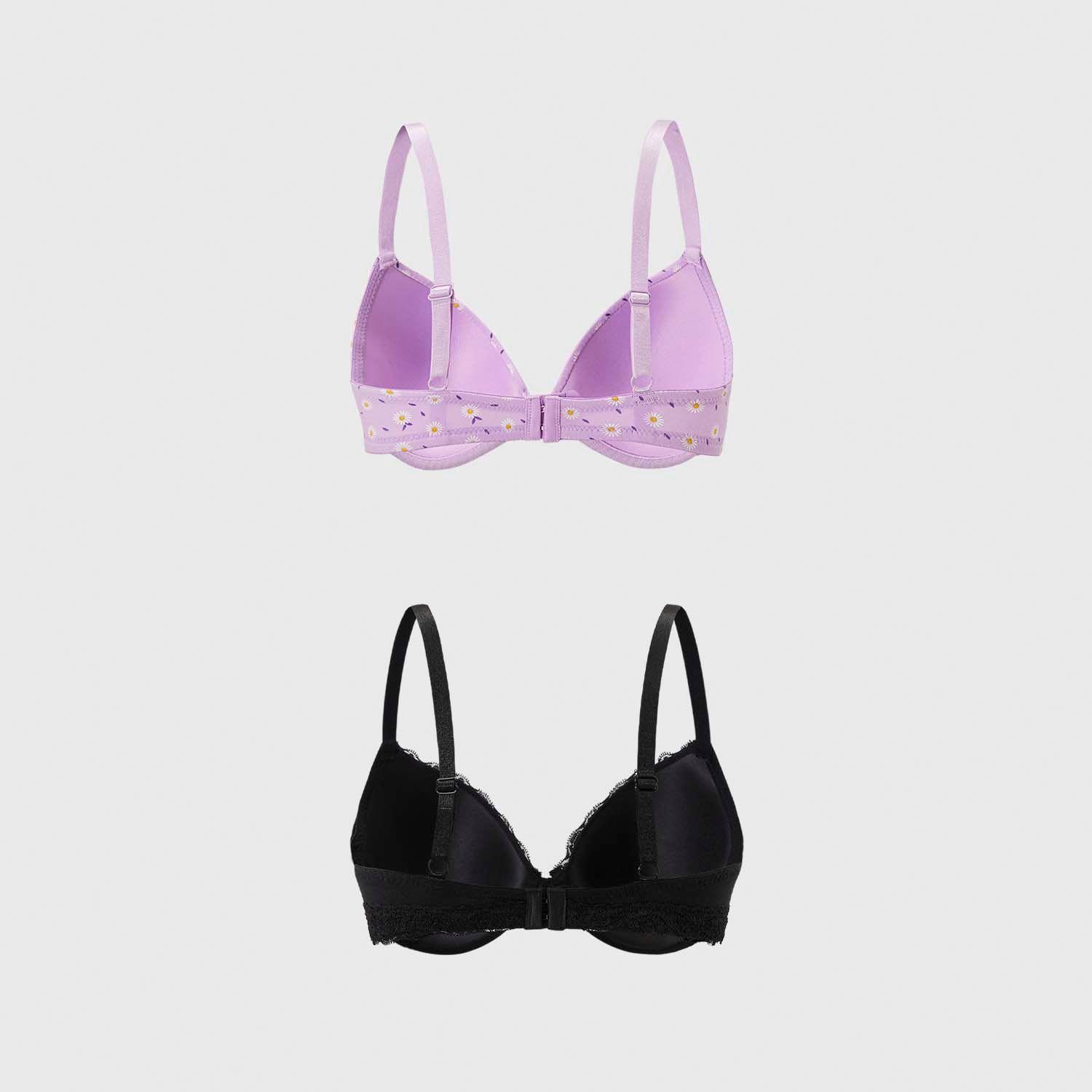 Sostén Mujer Bipack Soft Liso Lila Fashion's Park-1