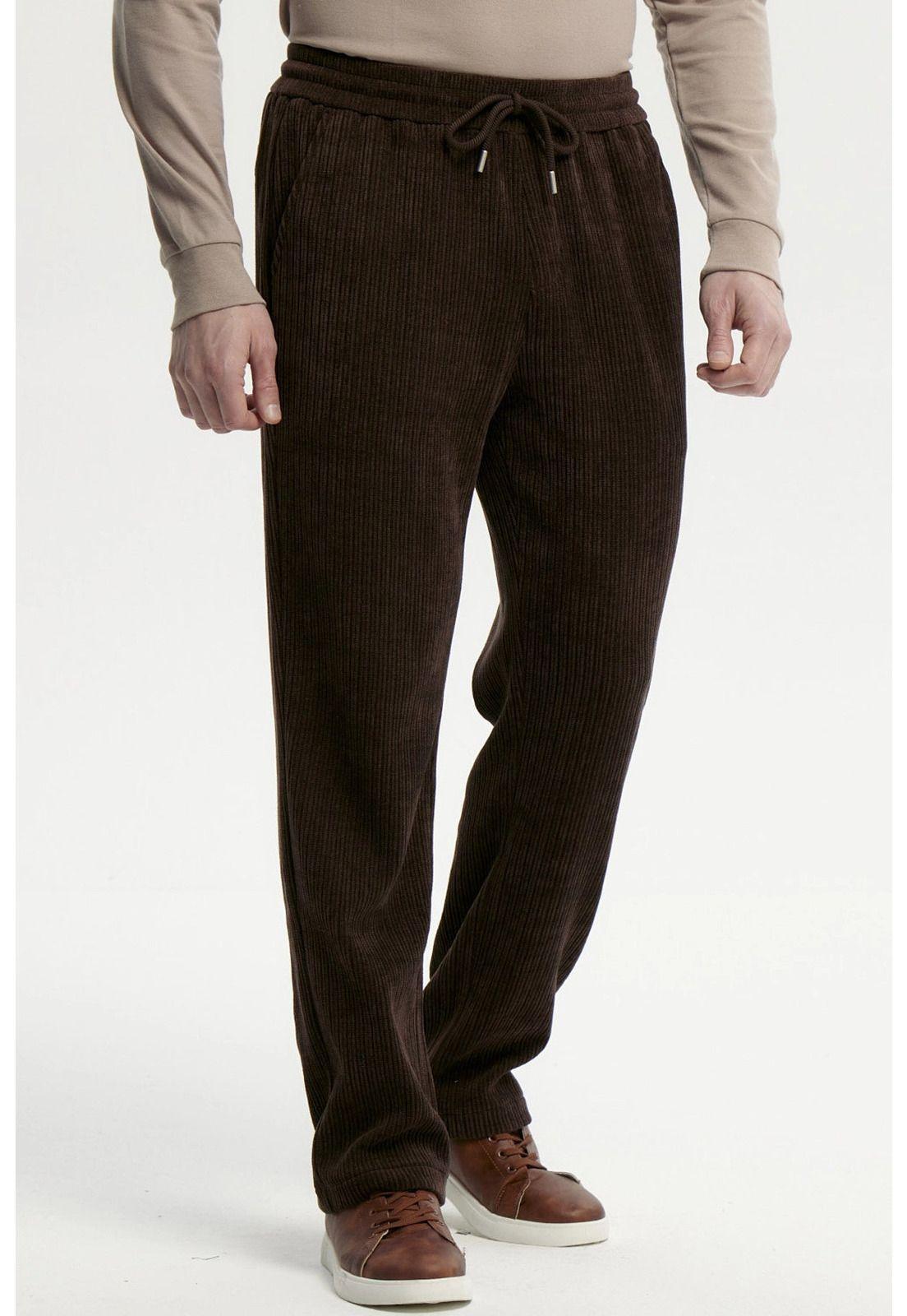 Pantalón Buzo Hombre Calce Recto Chocolate - ll-1