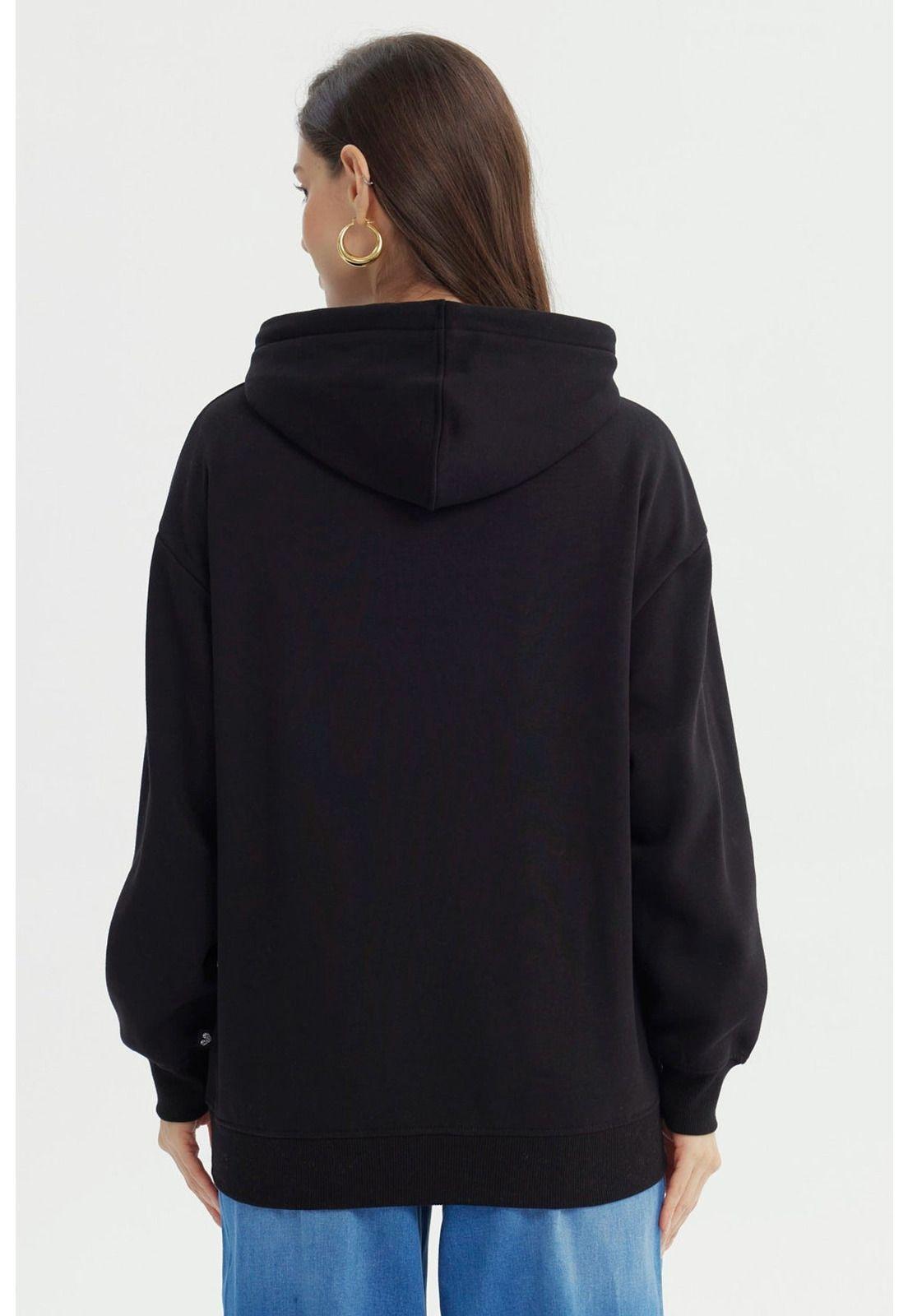 Polerón Mujer Classic Negro - ll-3