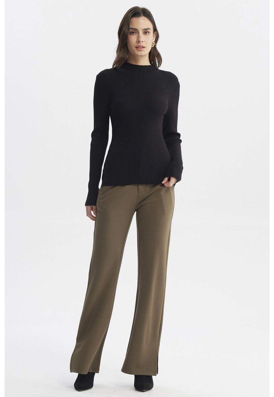 Sweater Mujer Ajustado Negro - lV-3