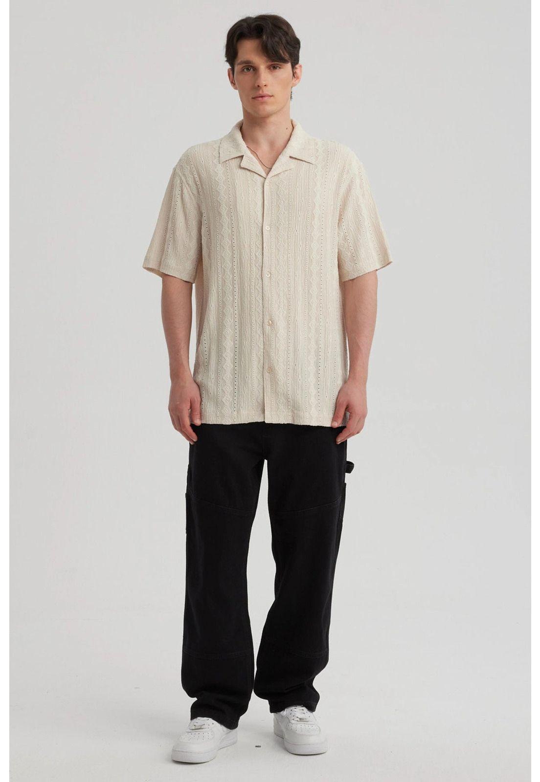 Jeans Hombre Recto Moda Negro-1