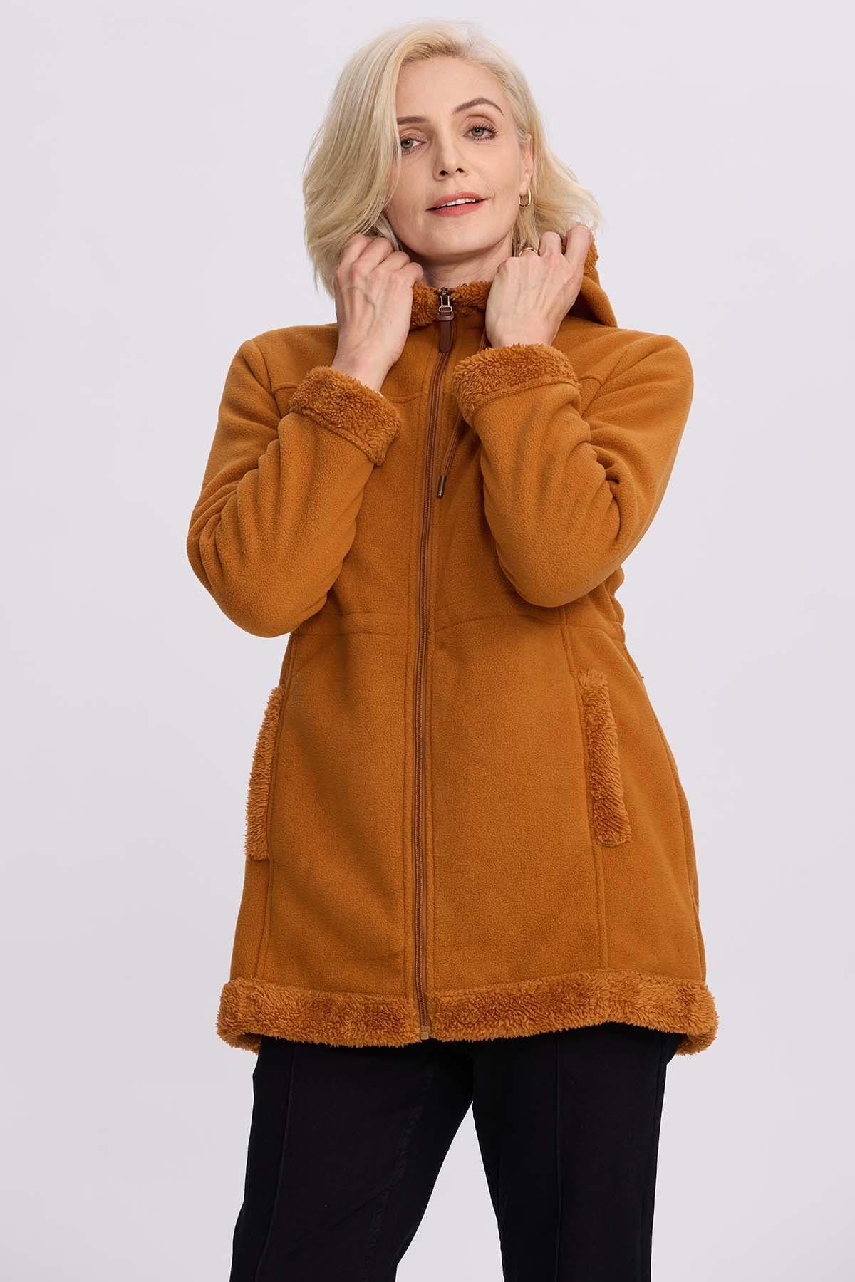 Polar Mujer Largo Doble Faz Camel-0