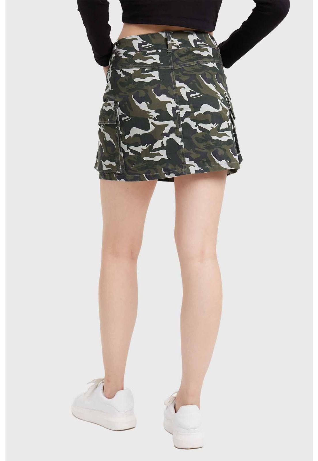Falda Mujer Camo Verde-2
