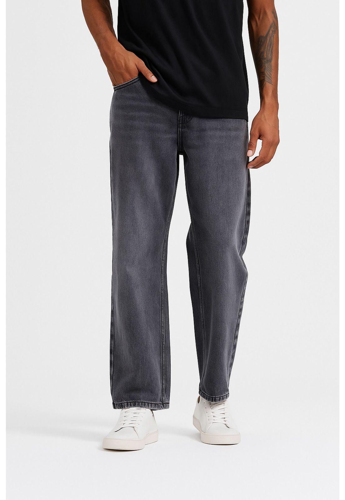 Jeans Hombre Calce Recto Focalizado Gris Claro-0