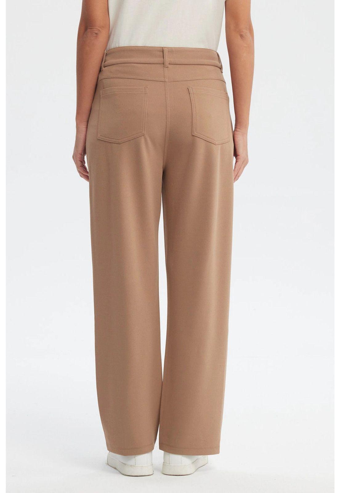 Pantalón Mujer Slim Café Claro-2