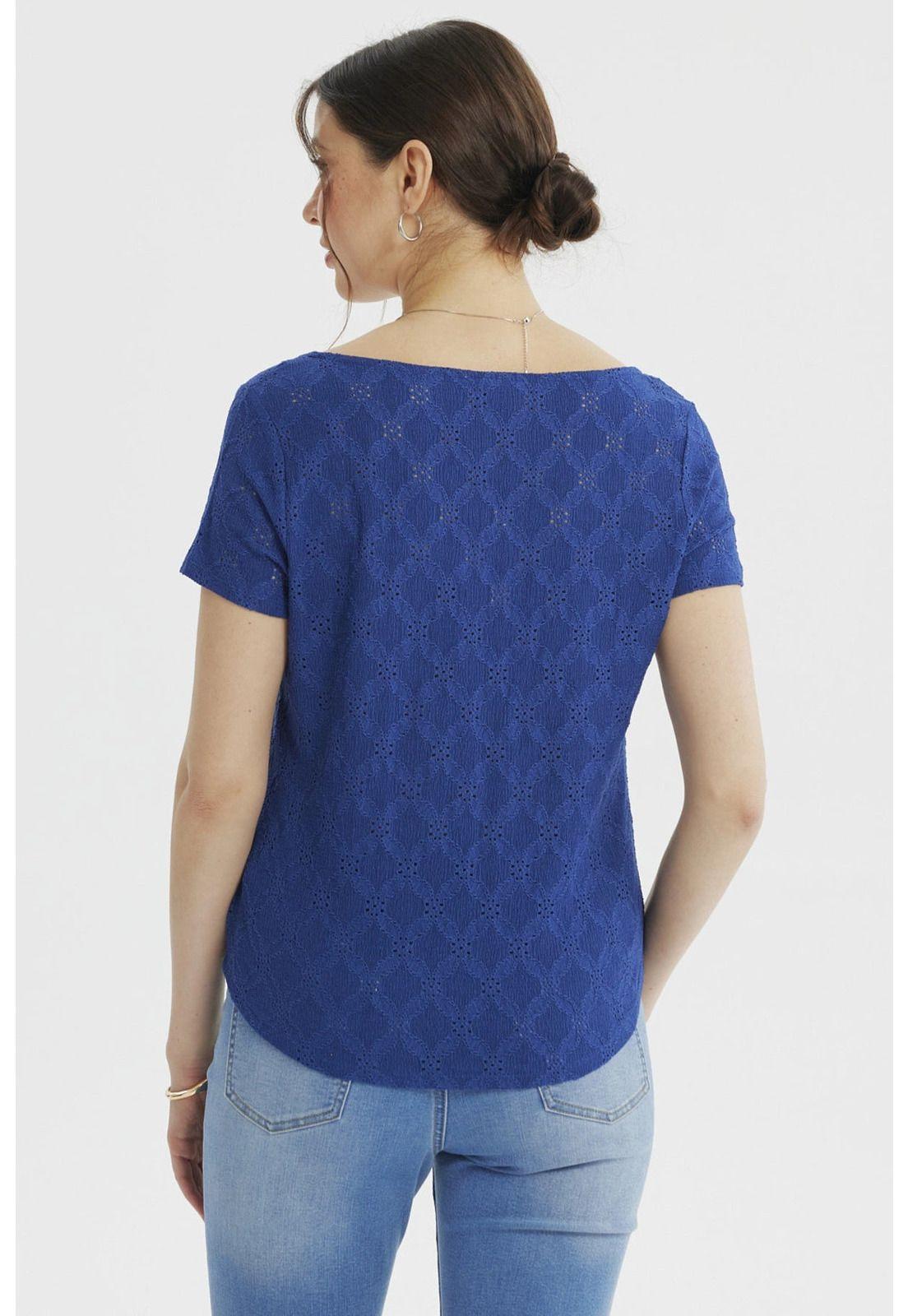 Polera Mujer Ajustado Azul Claro-2