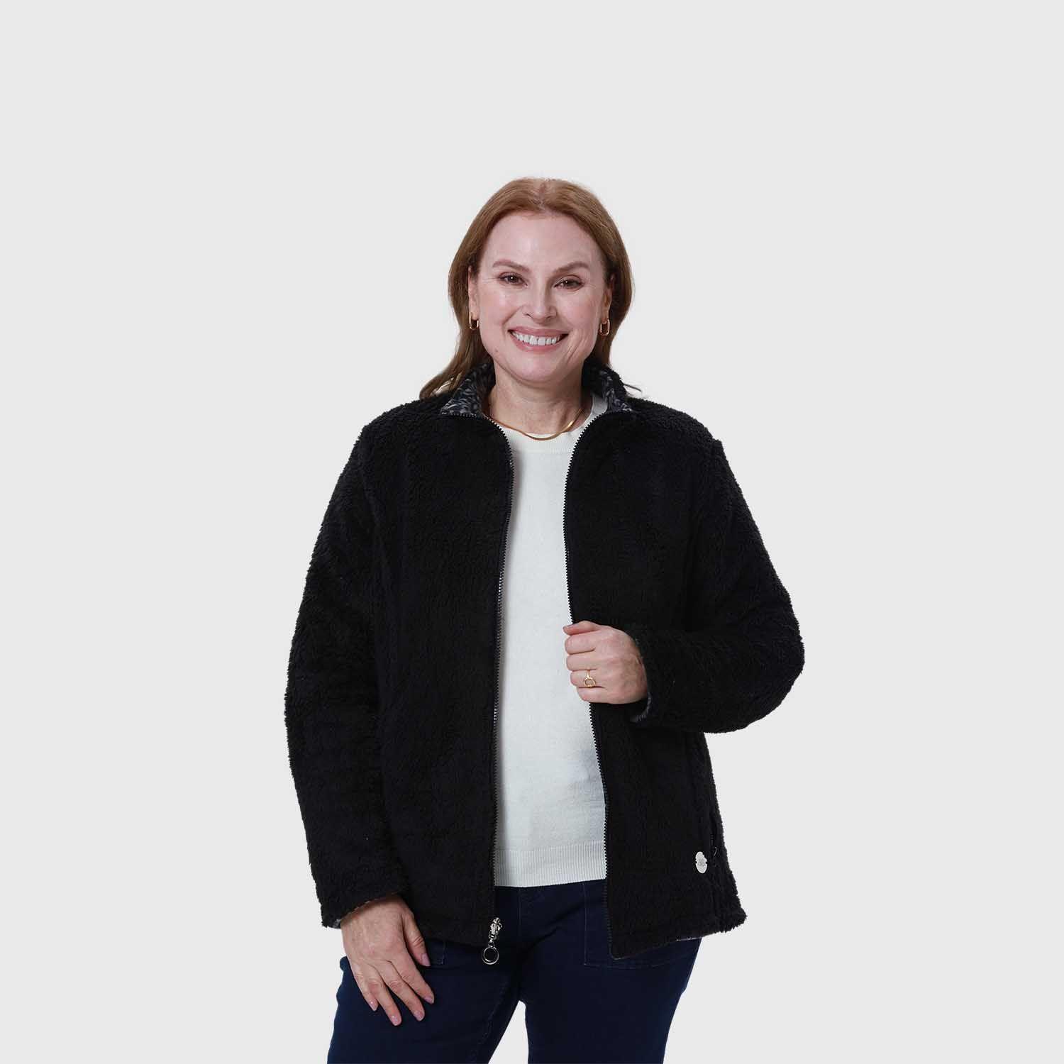 Chaqueta Mujer Reversible Negro Fsp Iii-1