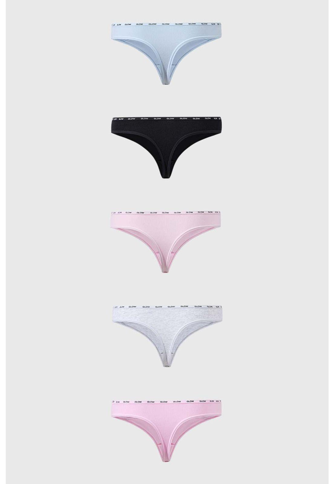 Calzón Mujer Pack 5 Colaless Azul Claro-1