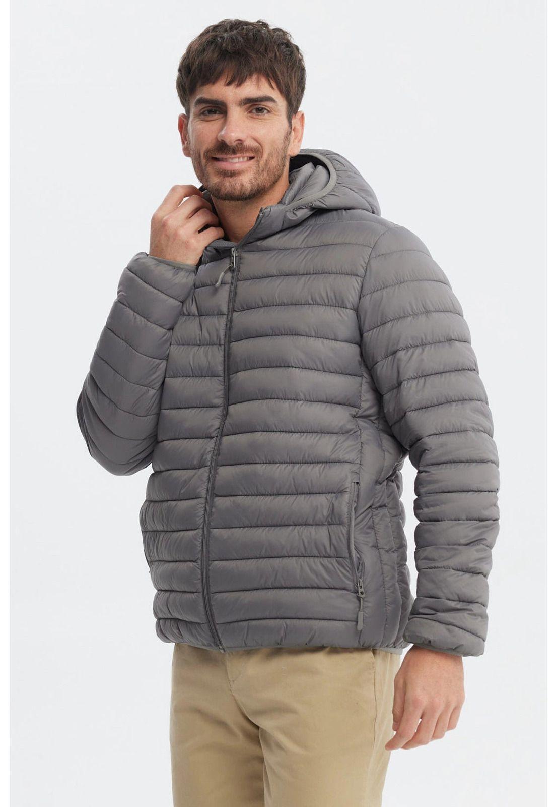 Parka Hombre Slim Gris - ll-1