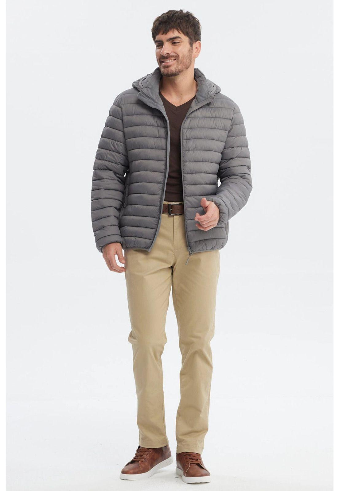 Parka Hombre Slim Gris - ll-3