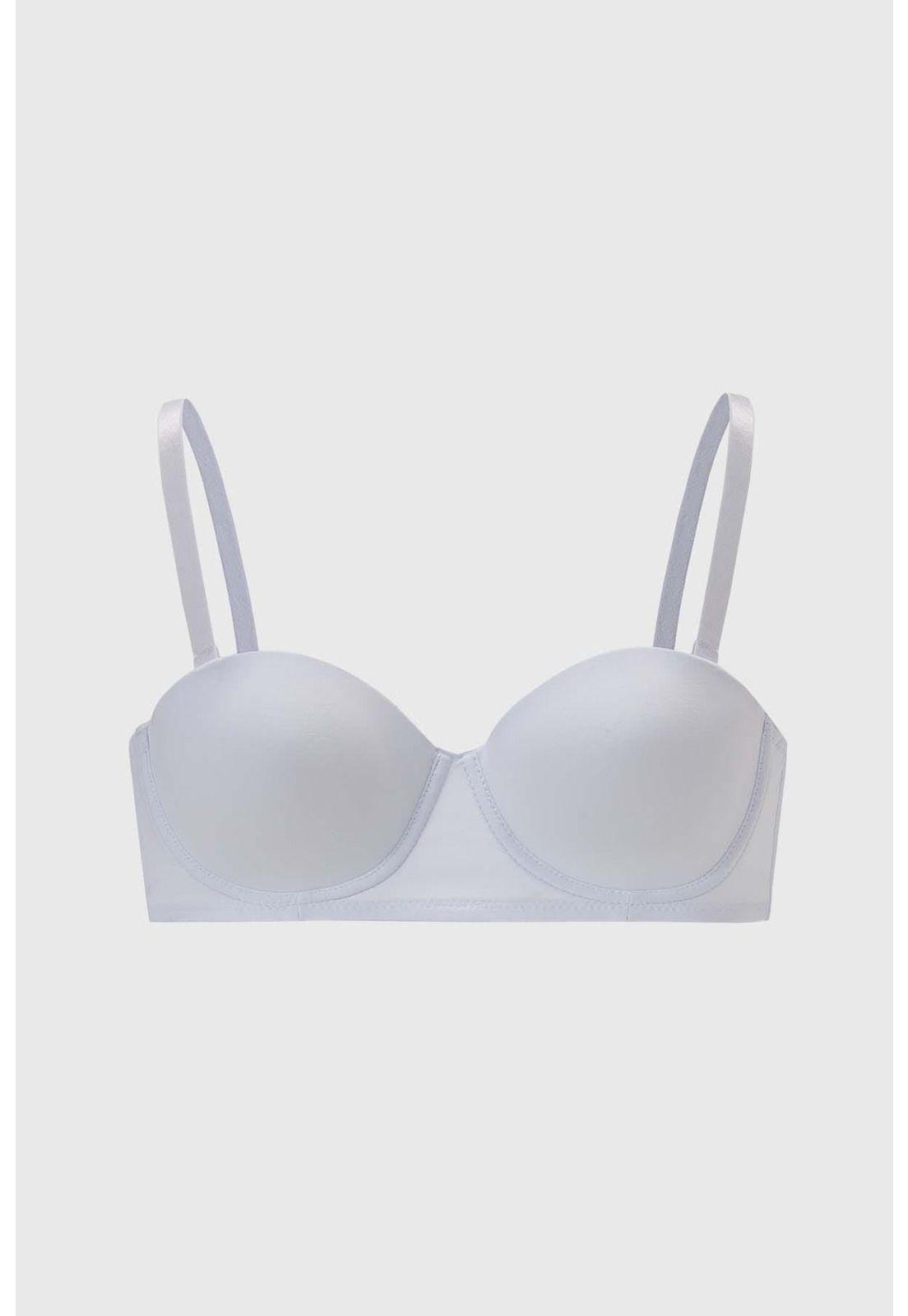 Sostén Mujer Strapless Encaje Blanco - lll-0