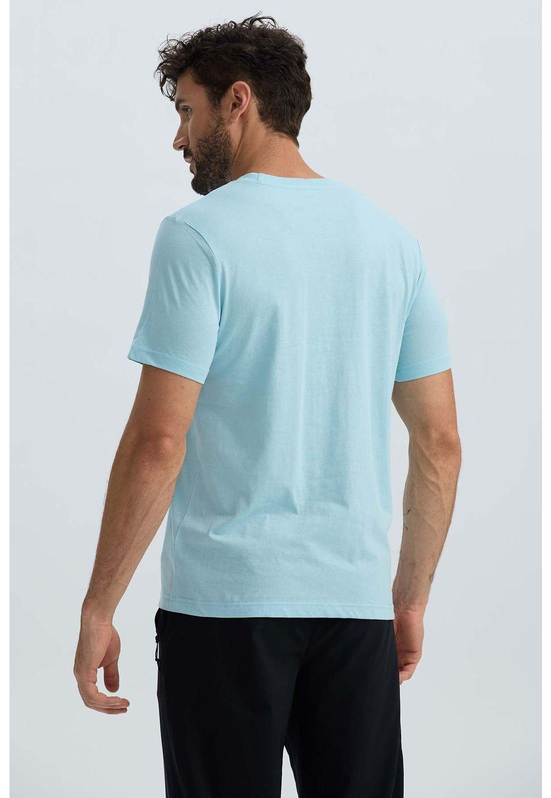 Polera Hombre Básica Con Bolsillo Celeste-2