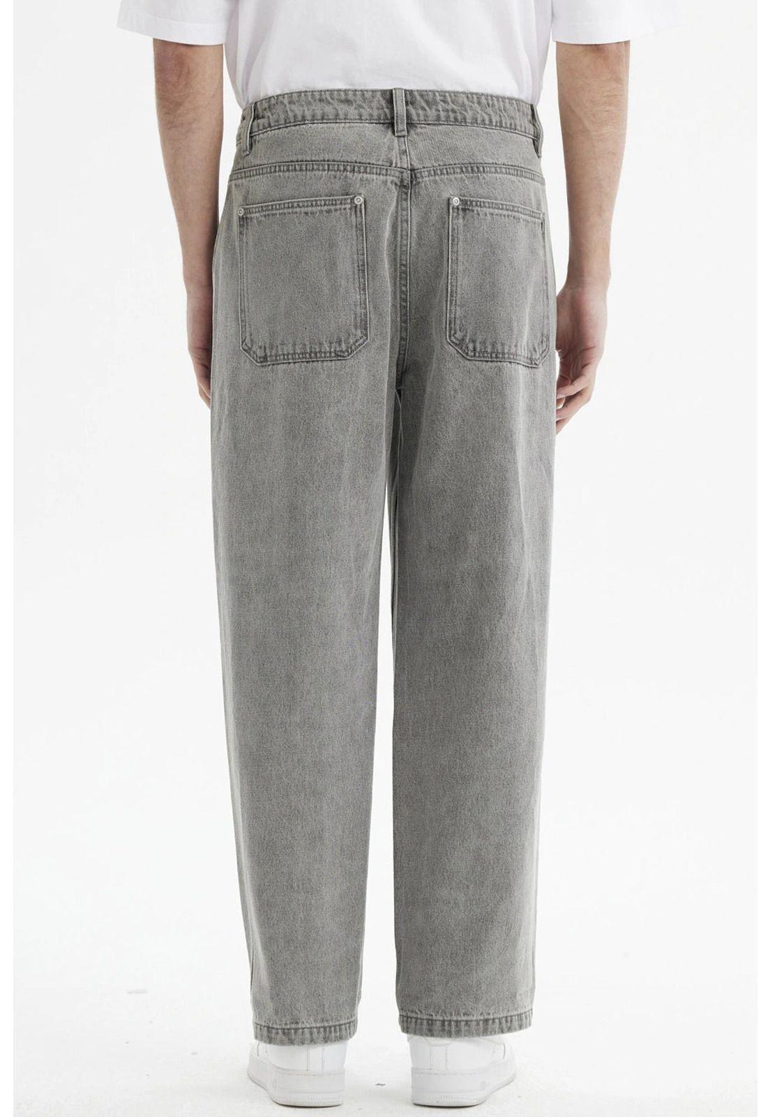 Jeans Hombre Baggy Linea Gris Claro-2